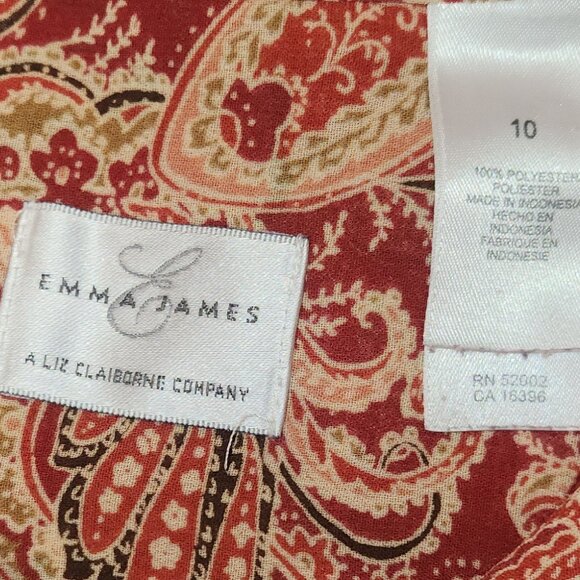 Emma James by Liz Claiborne button-front blouse in size 10 NWOT - Picture 5 of 11
